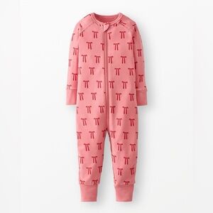 NWT Hanna Andersson Pink and Red Bow Hanna Soft Sleeper Pajamas Footies